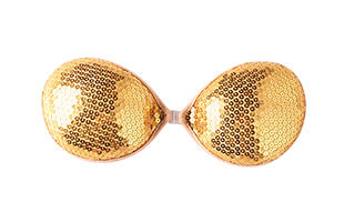Plus Size Wireless Sexy Sequin Silicone Invisible Bra
