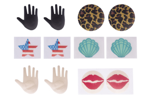 Multi Shape Hand Shell Lips Leopard print Nipple Pasties