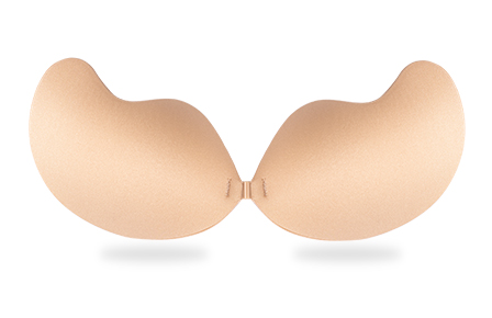 Mango shape silicone  adhesive bra with fabric material