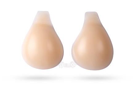 Sticky invisible plus size beige brown silicone bra cup