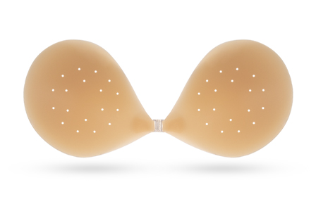 3 Colors Ultra Thin Round Shape Adhesive Silicone Bra With Breathable Hole