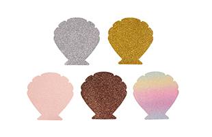 Sea Shell Shape Sparkle Multi Color Disposable Nipple Pasties
